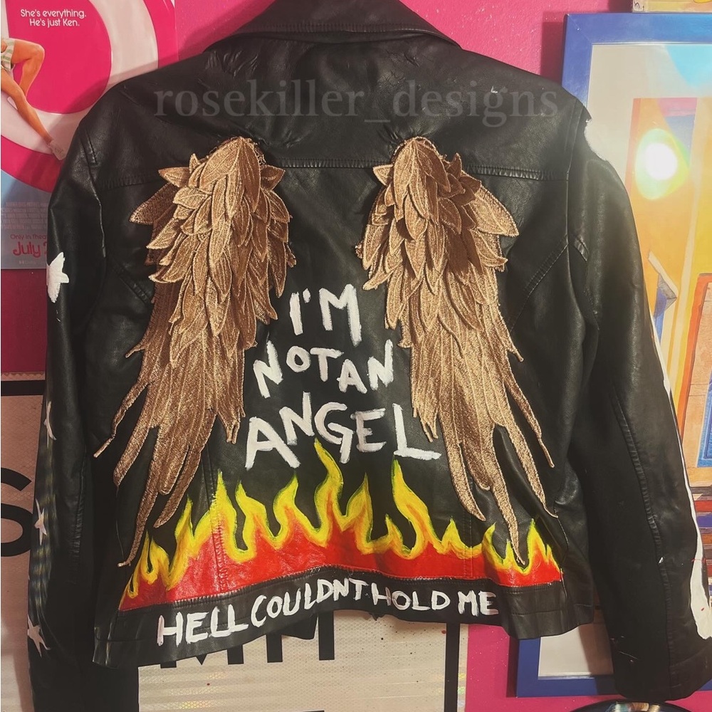 Handpainted Custom Leather Jacket